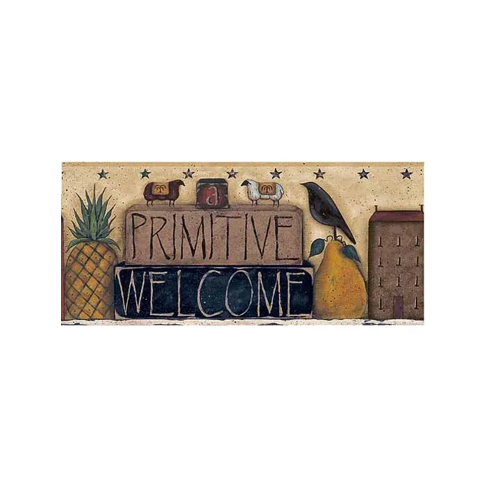 Primitive Welcome Wallpaper Border