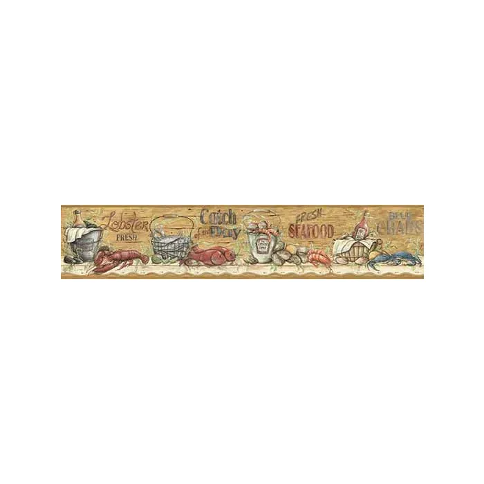 Fresh Seafood Wallpaper Border
