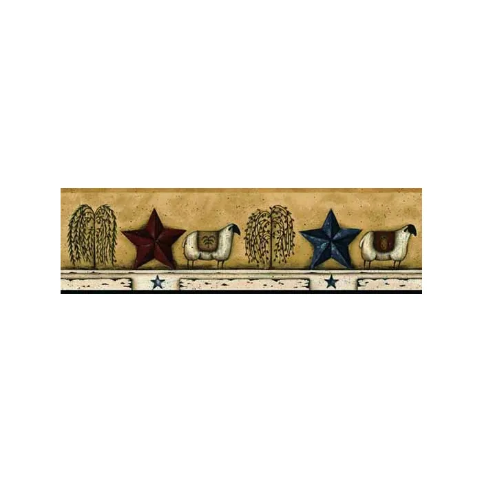 Sheep and Star Wallpaper Border