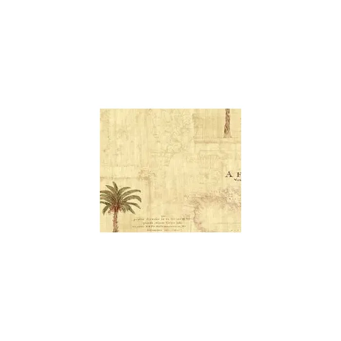 Palm Tree With Old World Map Wallpaper