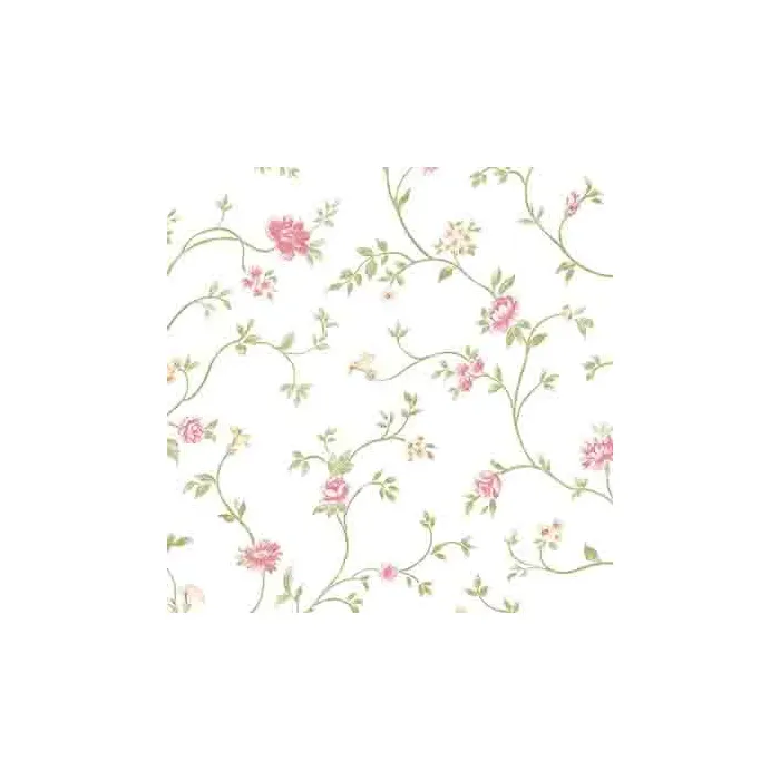 Floral Vine Wallpaper With White Background - Norwall Wallcoverings