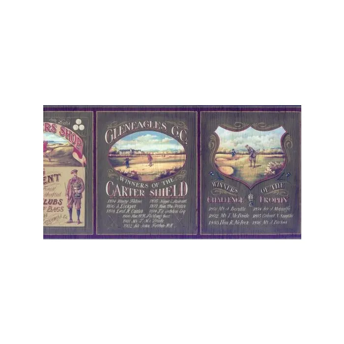 Vintage Golf Wallpaper Border