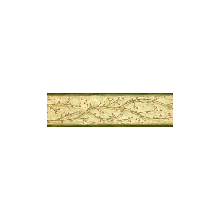 Winterberry Branch Wallpaper Border - Chesapeak Wallcovering
