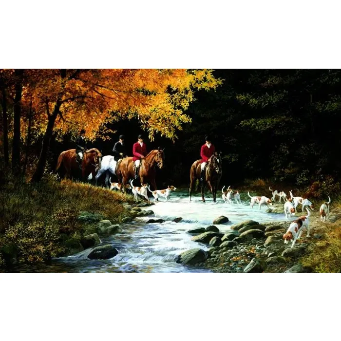 Traditional Hunt Scene Mural