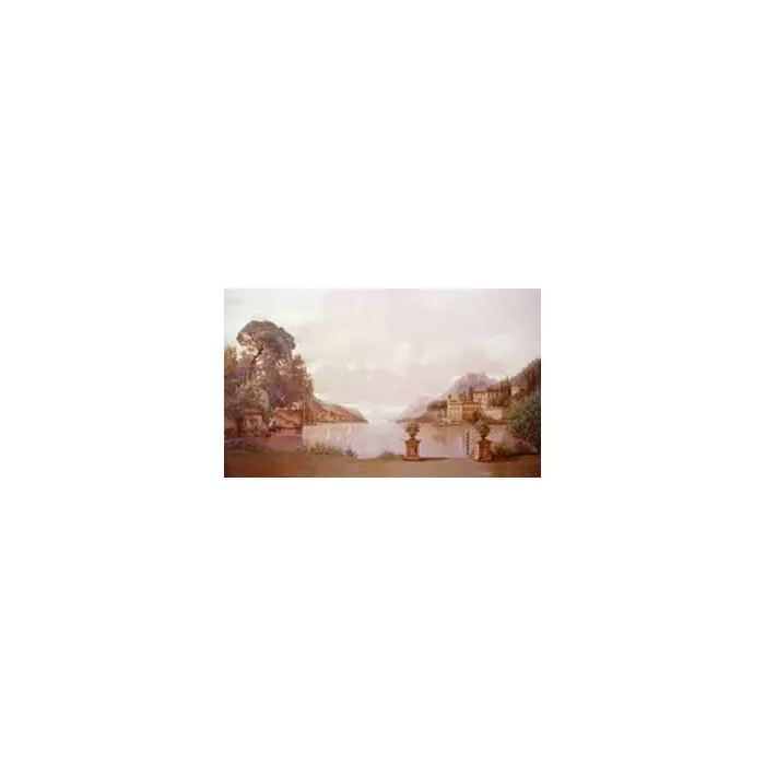 Lake Como Chair Rail Wallpaper Mural