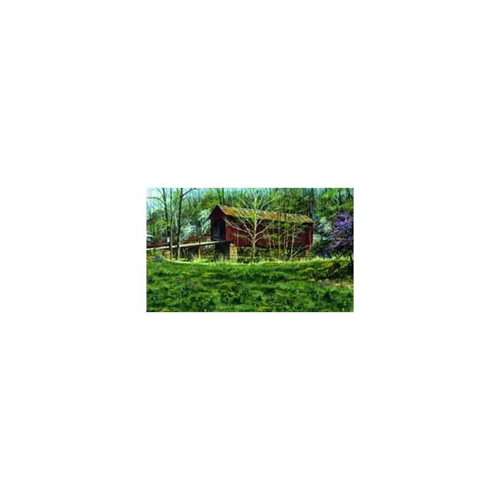 Covered Bridge Chair Rail Mural