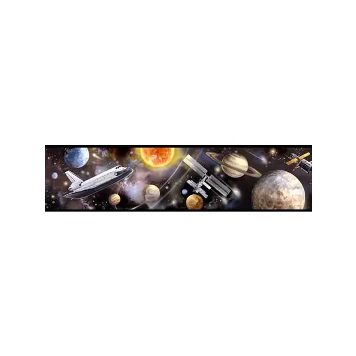 Space Travel Peel and Stick Border