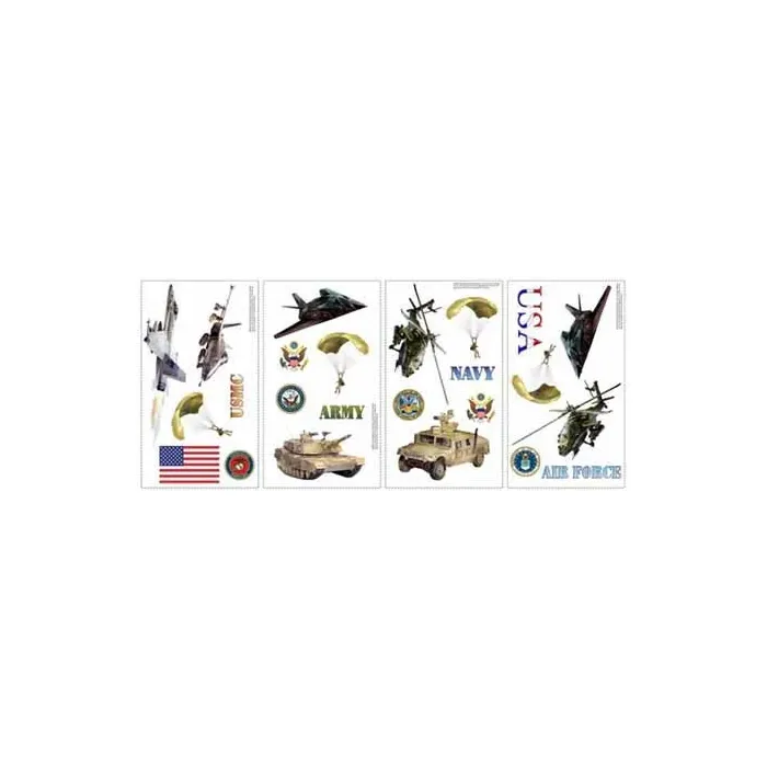 Armed Forces Peel and Stick Appliques