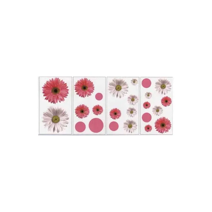 White Flower Power Peel and Stick Appliques