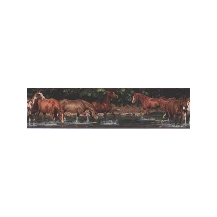 Wild Horses Peel and Stick Wallpaper Border