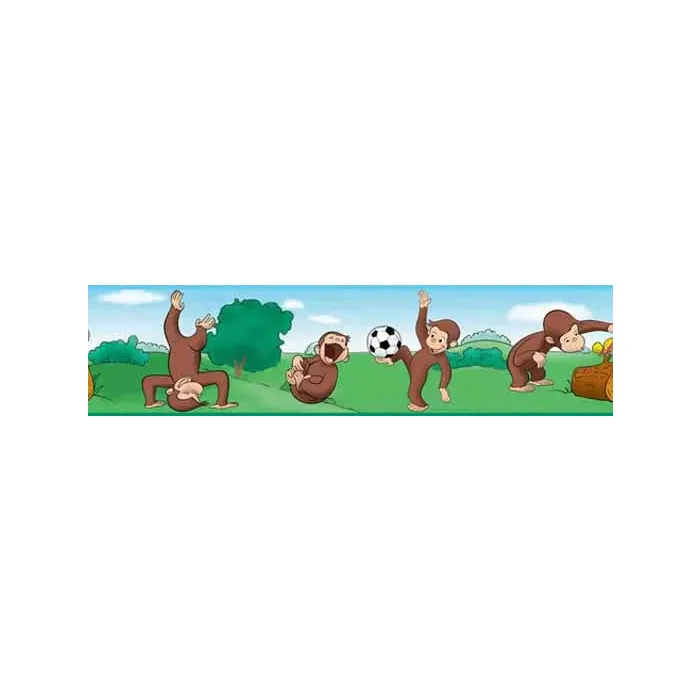 Curious George Peel and Stick Border