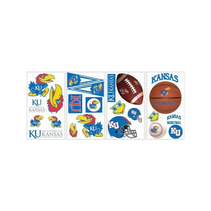 University of Kansas Peel and Stick Appliques