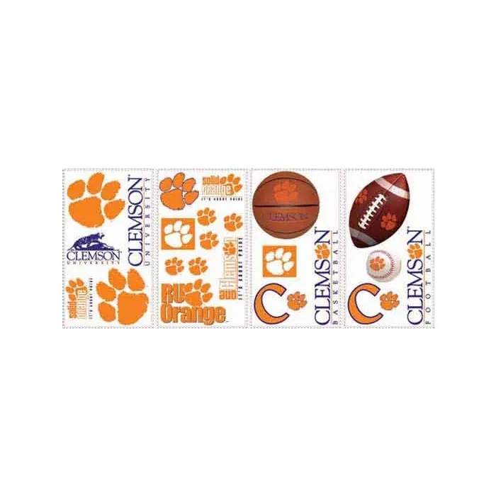 Clemson University Peel and Stick Appliques