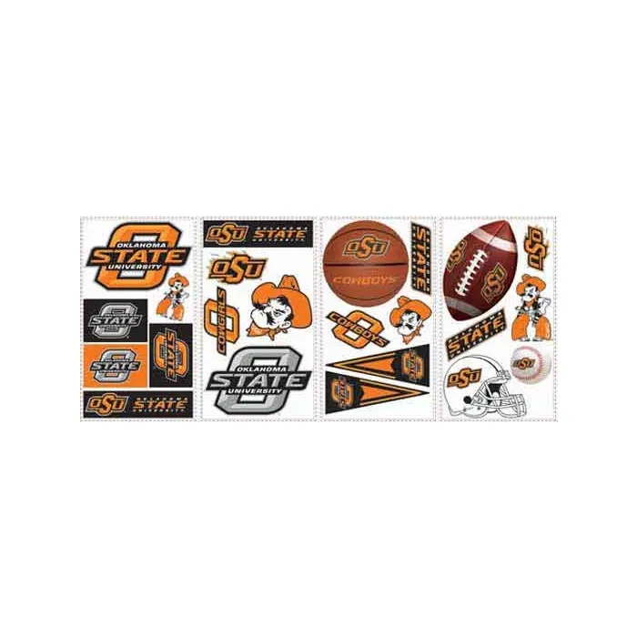 Oklahoma State Peel and Stick Appliques