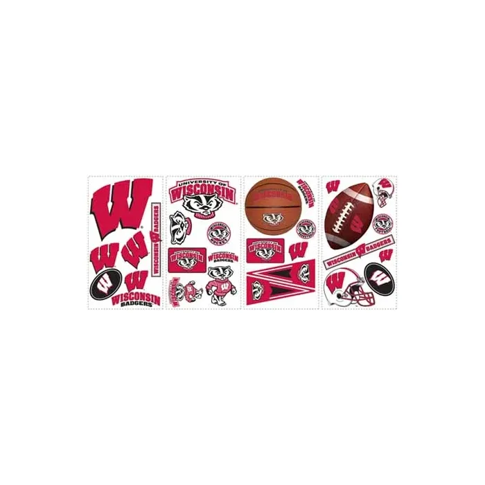 Badgers University of Wisconisn Peel and Stick Appliques