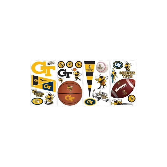 Georgia Tech Yellow Jackets Peel and Stick Appliques