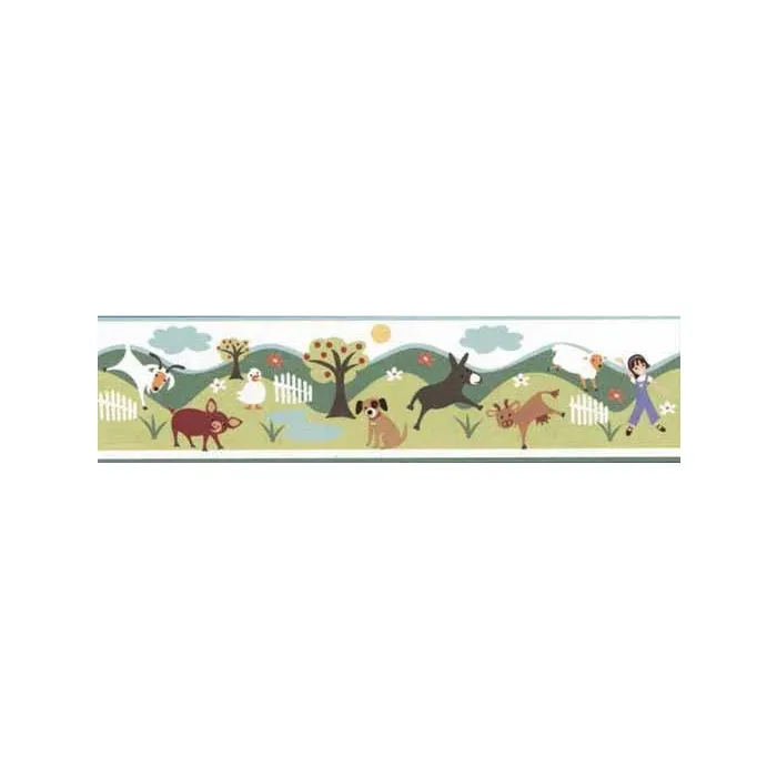 Gems Friends Farm Wall Paper Border