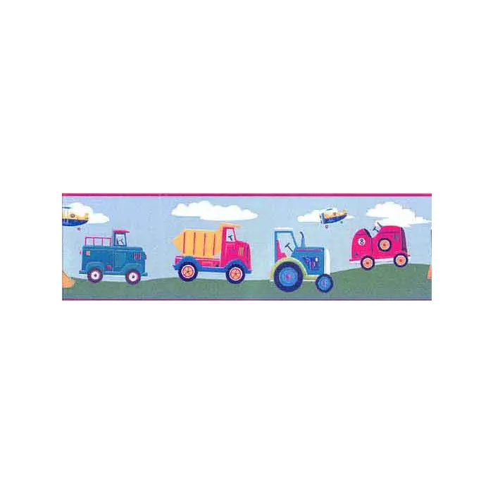 Transportation Peel and Stick Wallpaper Border