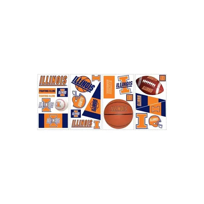 University of Illinois Peel and Stick Appliques