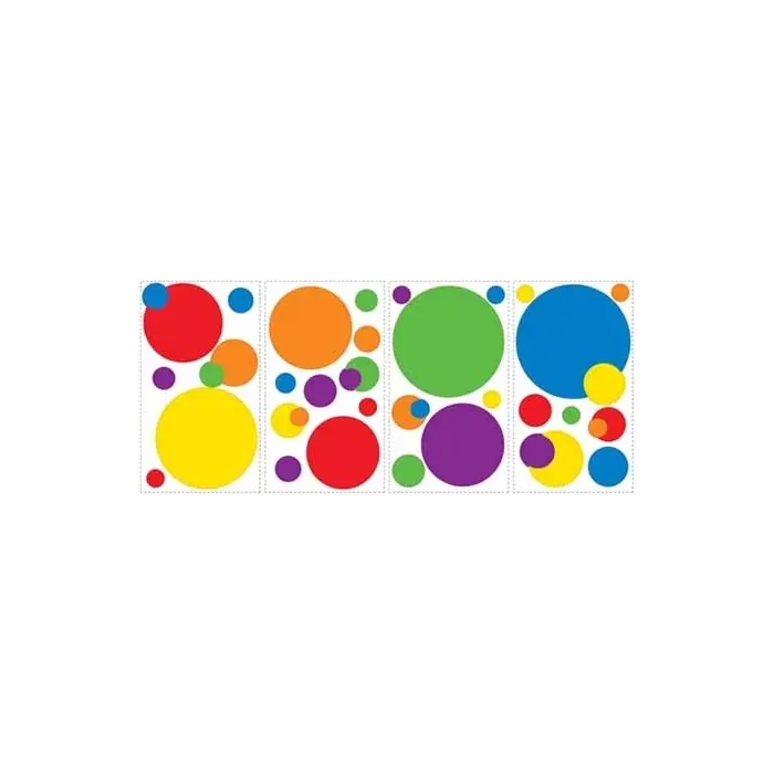 Bright Colorful Dots Peel and Stick Appliques