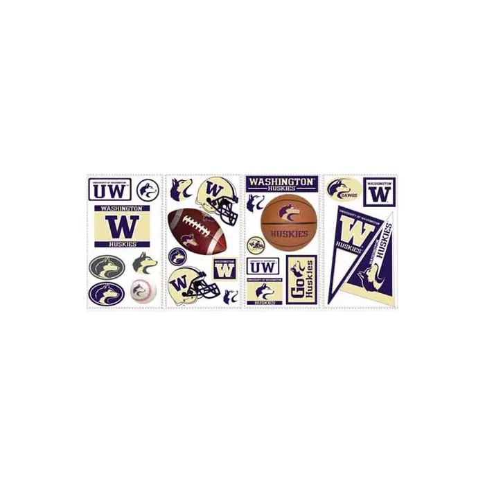 University of Washington Huskies Peel and Stick Appliques