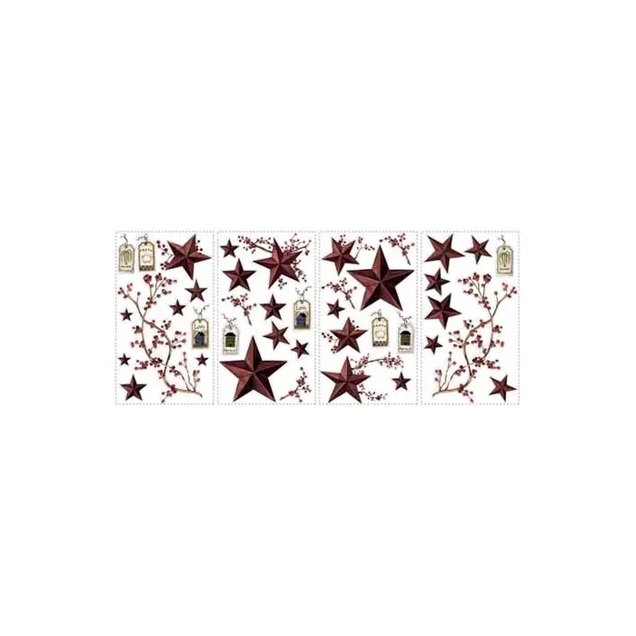 Country Berries and Stars Peel and Stick Wall Sti