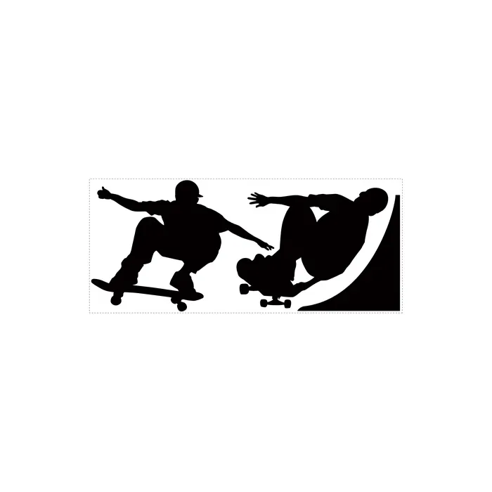 Skaters Chalkboard Peel and Stick Mural