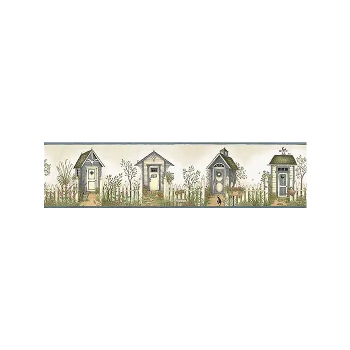 Cottage Outhouse Wallpaper Border SM05082B