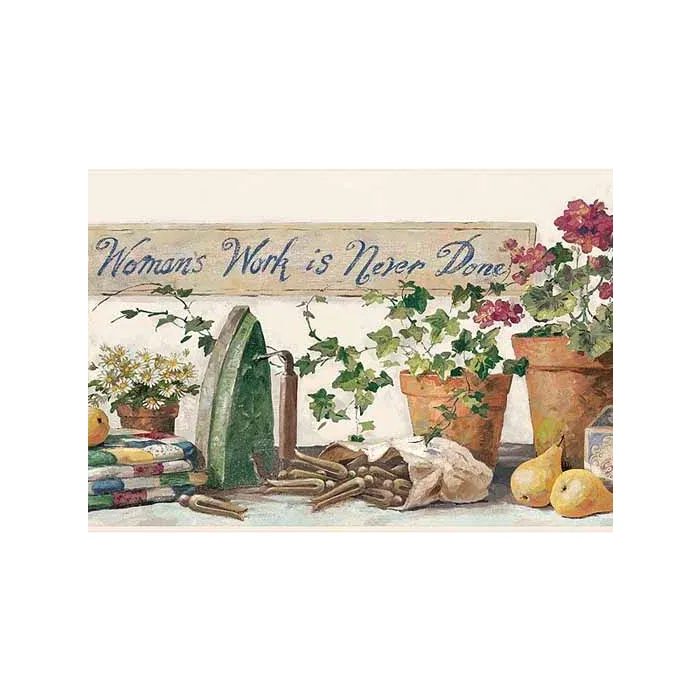 Womans Work Wallpaper Border- 2 rolls