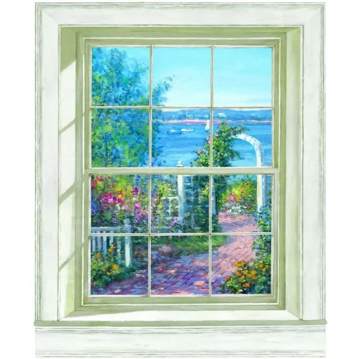 Harbor View Window Mural