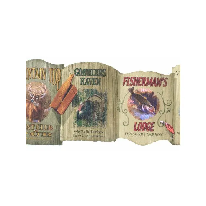 Gobblers Haven Fishermans Lodge Wallpaper Border