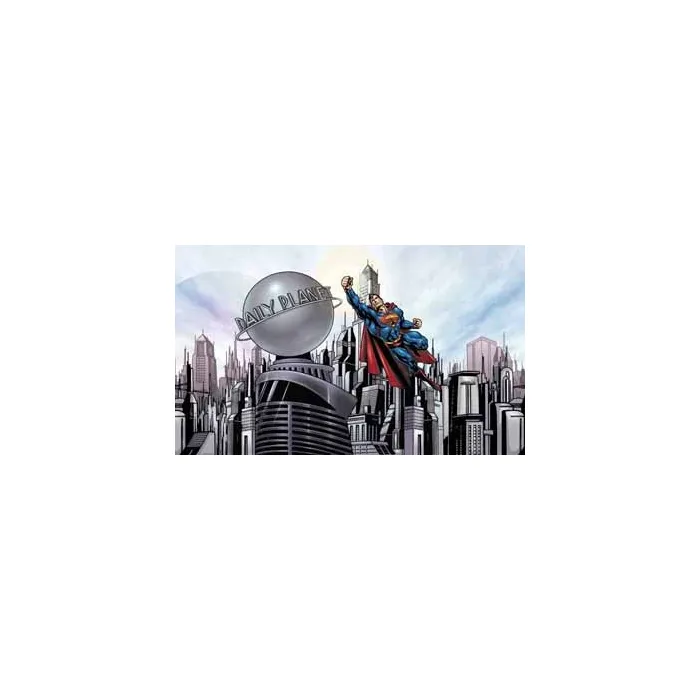 Superman Chair Rail Walll Mural