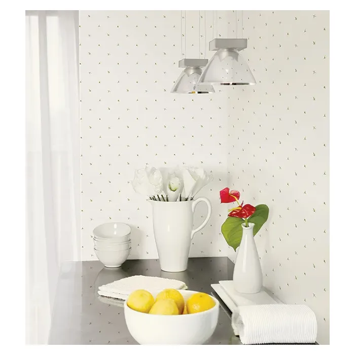 Mini Leaf Wallpaper Green Norwall Wallcovering CK36600