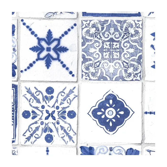 Morrocan Tiles Wallpaper Blue Norwall Wallcovering CK36621