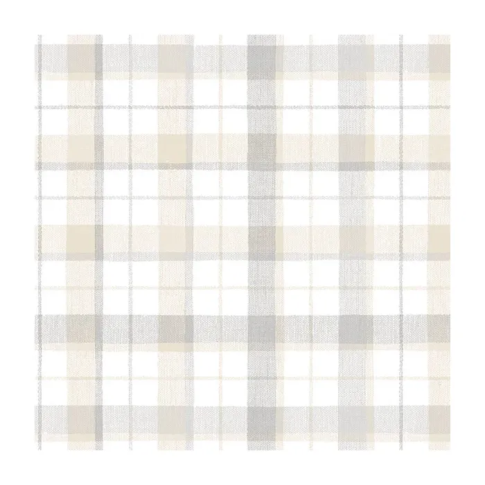 Linen Plaid Wallpaper Grey, Beige Norwall Wallcovering CK36627