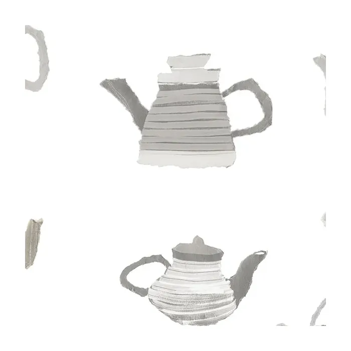 Tea Pots Wallpaper Beige, Grey Norwall Wallcovering CK36634