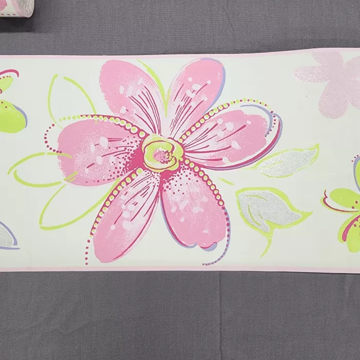Candice Olson Pink Daisy Do Wallpaper Border