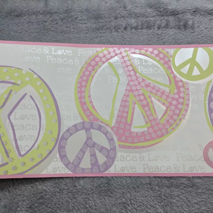 Friends Forever Peace & Love Sign Border