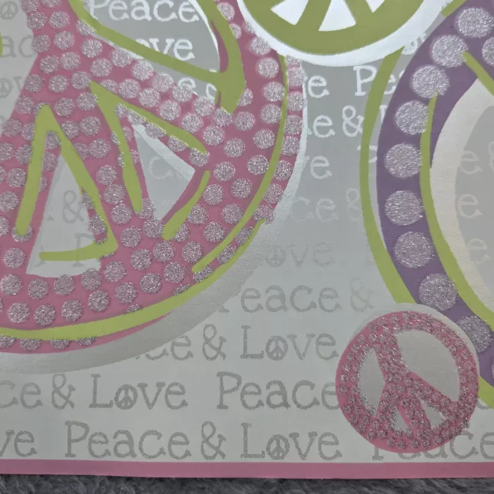Friends Forever Peace & Love Sign Border