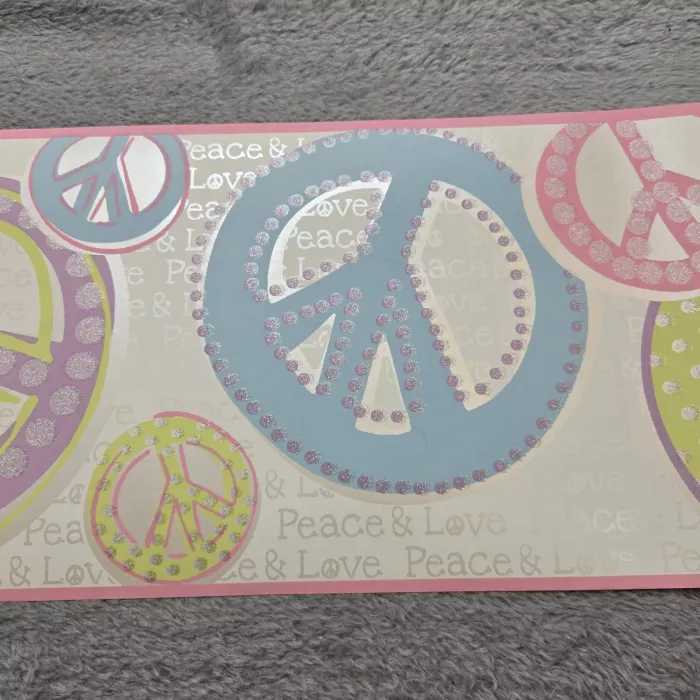 Friends Forever Peace & Love Sign Border