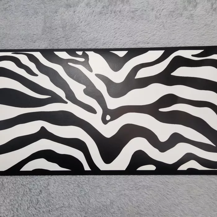 Black and White Zebra Print Wallpaper Border
