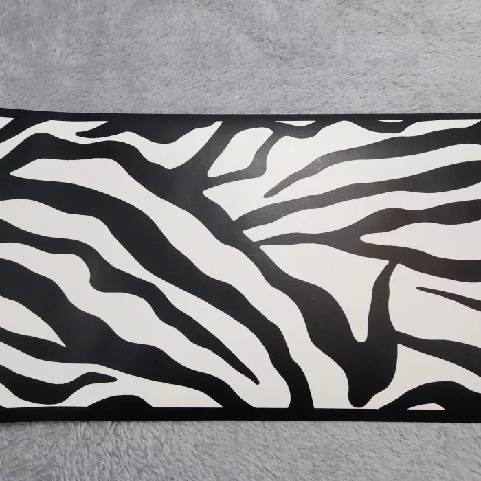 Black and White Zebra Print Wallpaper Border