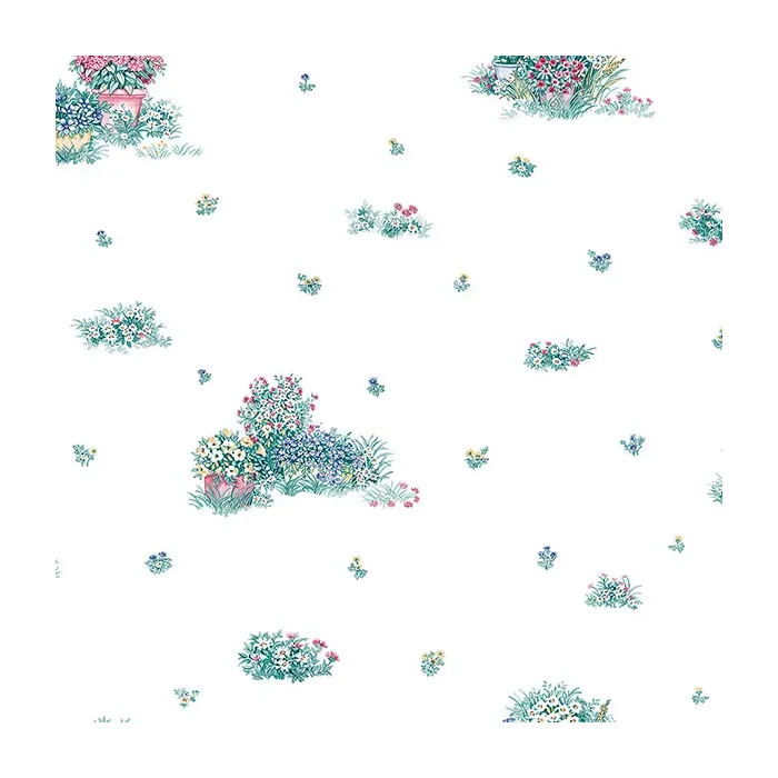 Garden Mini Wallpaper Blue, Green, Red Norwall Wallcovering CN22620