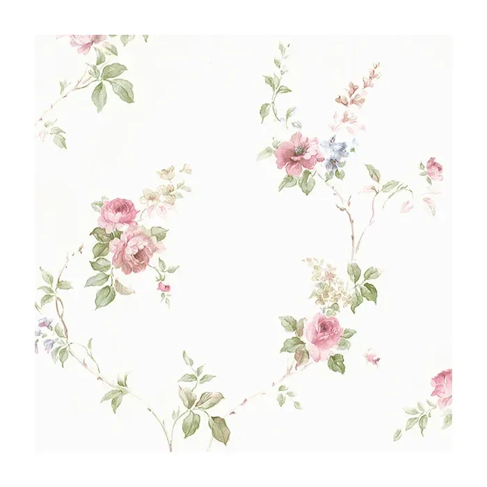 White Wedding Trail Wallpaper Pink, Blue Norwall Wallcovering CN24621