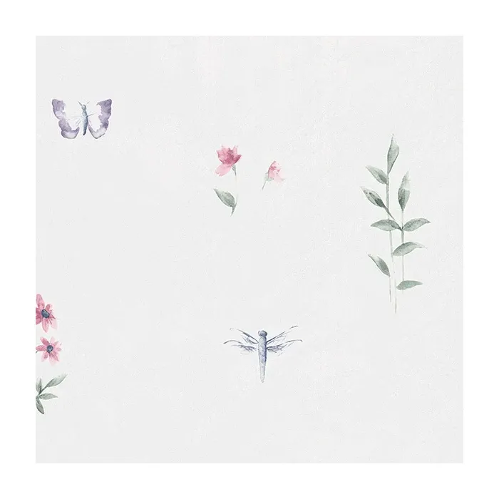 Summer Botanical Sidewall Wallpaper Pink, Purple, Blue Norwall Wallcovering CN24624