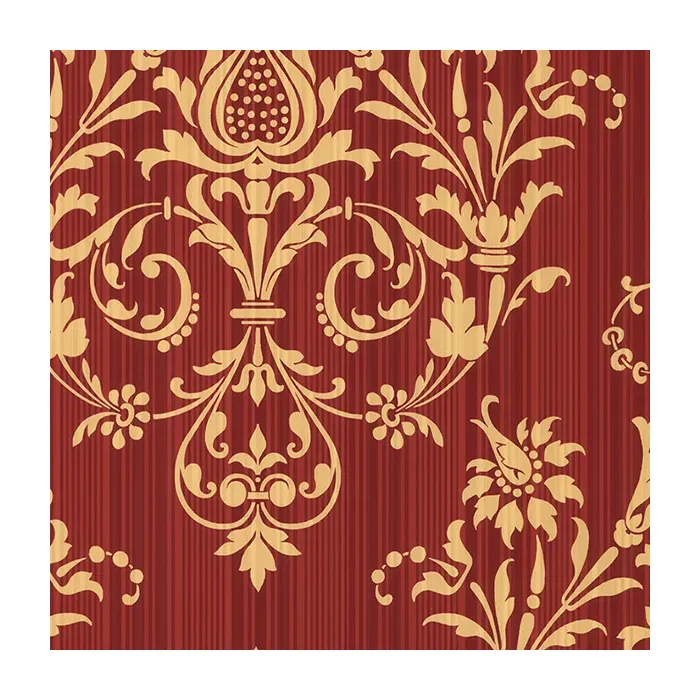 Constantine Wallpaper Red, Metallic Gold Norwall Wallcovering CS27362