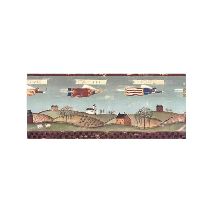 Primitive Country Angel Wallpaper Border