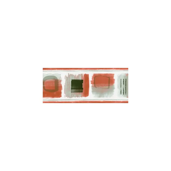 Red and Gray Color Block Wallpaper Border-Norwall CT78155FB