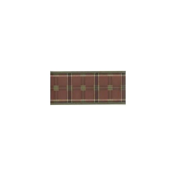 Green and Red Plaid Wallpaper Border CTY14501B