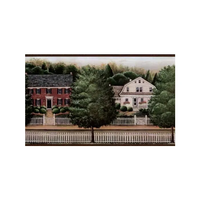 Main Street Small Town USA Wallpaper Border